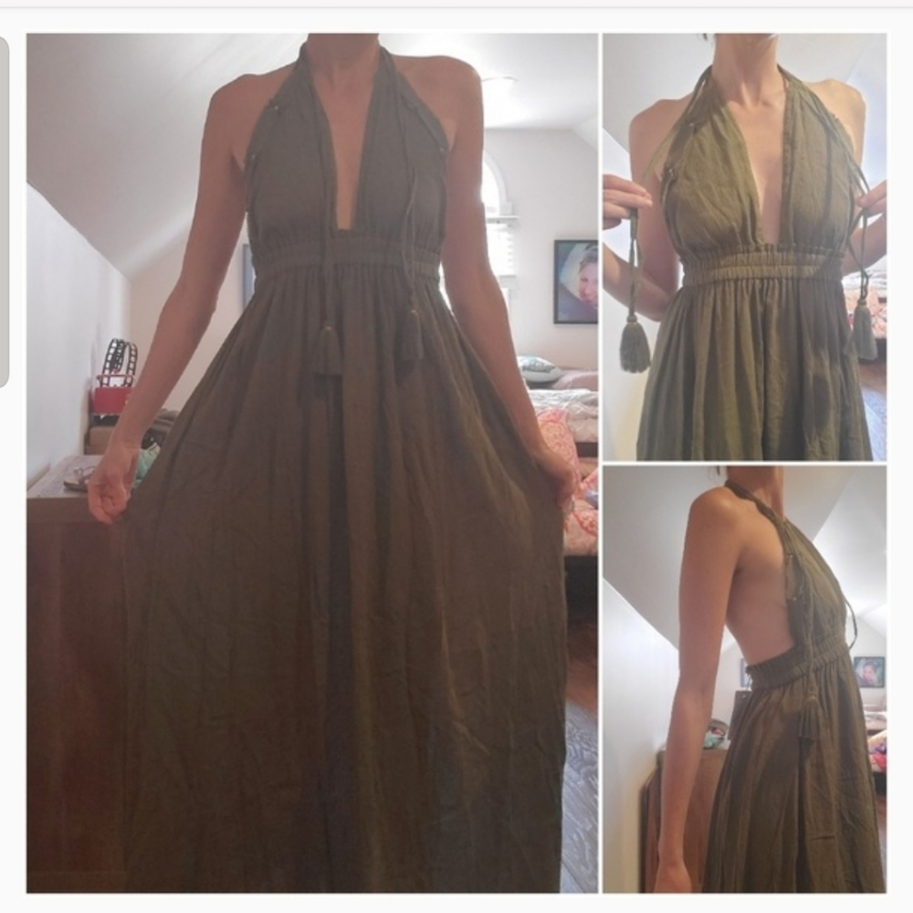 SOLD--Love Shack Fancy Halter Maxi Dress Sz 0 NWT! - Picture 8 of 8